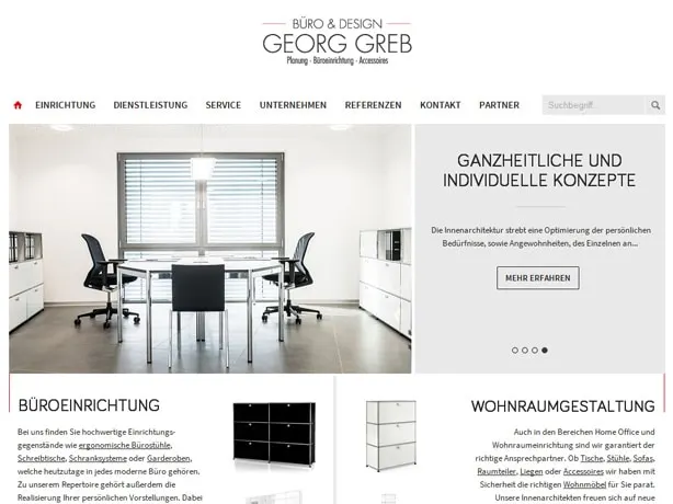 Büro & Design Greb Tabletansicht