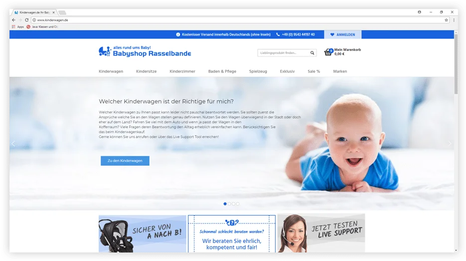 Babyshop Rasselbande Startseite