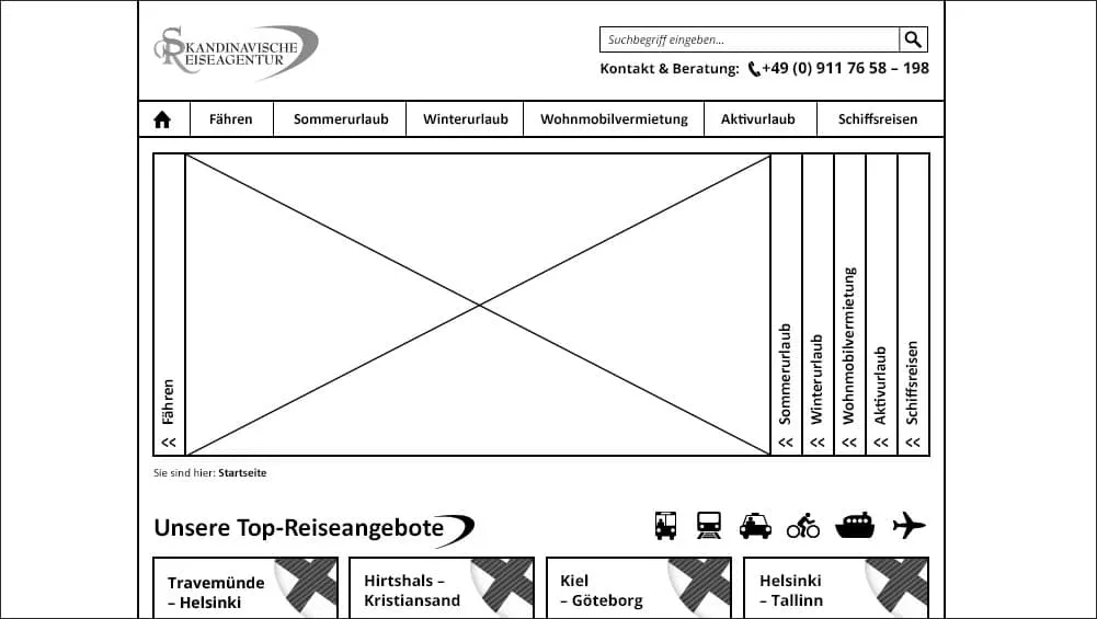 Skandinavische Reiseagentur Konzept